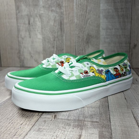 Vans X Sesame Street Authentic Boys Little Kids Pre School Shoes Green Size 3Y - Picture 4 of 16